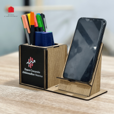 Porte stylo et téléphone  Cuir Noir